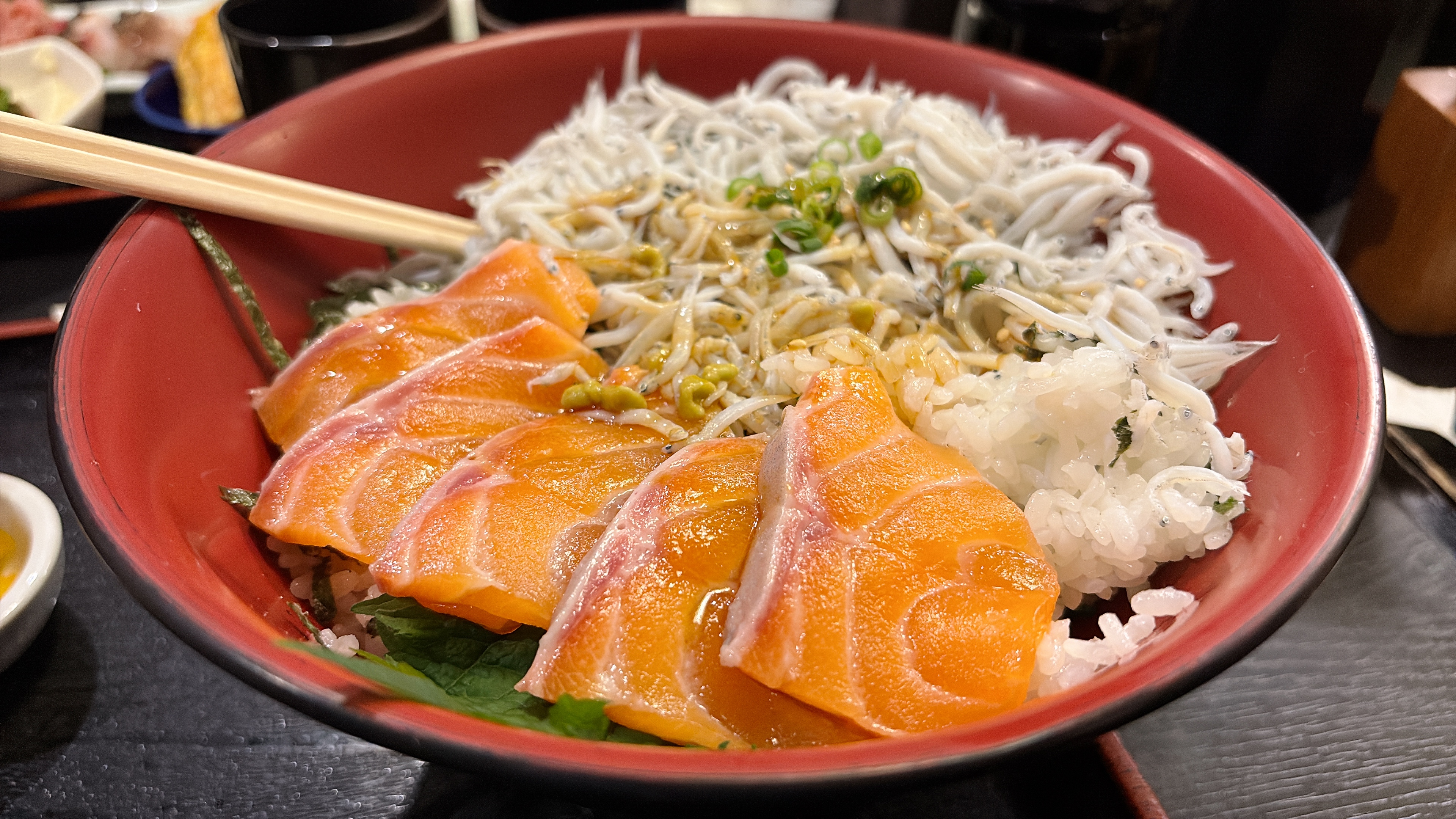 江の島『藤浪』で二品丼を実食レビュー｜釜揚げしらす×サーモン